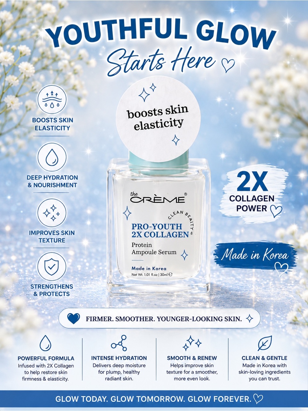 ✨ The Crème Shop Pro-Youth 2X Collagen Protein Ampoule Serum ✨
